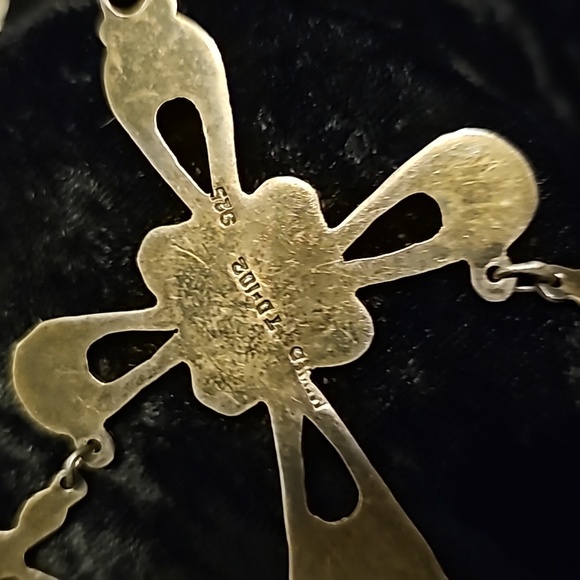 BEAUTIFUL TURQUOISE CROSS made with Silver 925 stamped designer stamped. - Picture 3 of 4